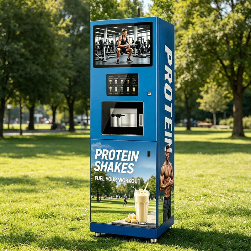 Popcorn Vending Machine - ماكينة بيع عصائر البروتين ذاتية الخدمة،