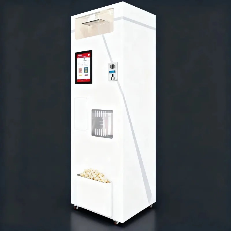 آلة صنع الفشار الأوتوماتيكية ا - مراجعة Popcorn Vending Machine وسعره