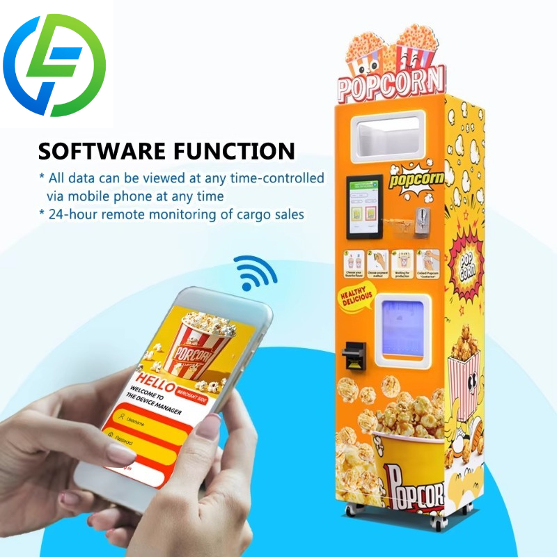 ماكينة بيع الفشار المخصصة تعمل - مراجعة Popcorn Vending Machine وسعره