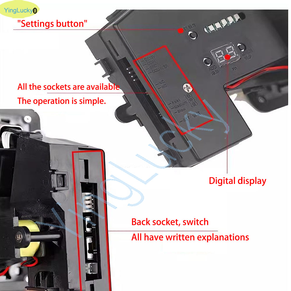 الملونة LED متعددة عملة متقبل  - مراجعة Coin Acceptor Selector وسعره