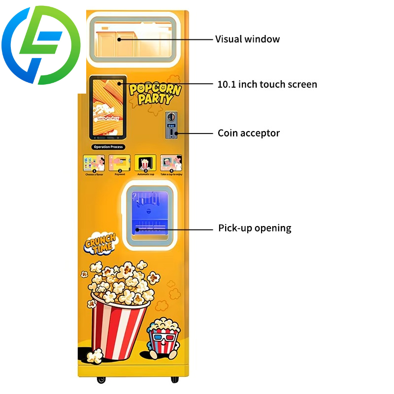 آلة بيع الفشار الأوتوماتيكية ا - مراجعة Popcorn Vending Machine وسعره
