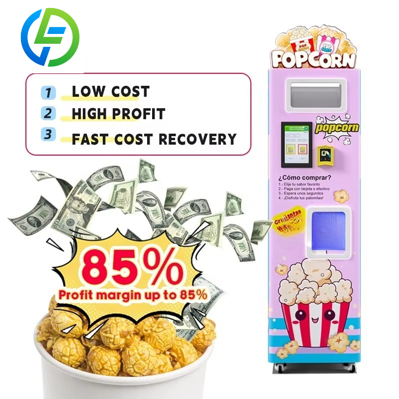 آلة صنع الفشار الذكية المخصصة  - مراجعة Popcorn Vending Machine وسعره